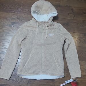 Reebok Women's Beige Hooded Utility Jacket